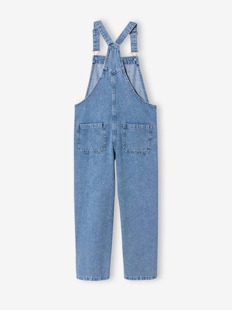 Girl's denim dungaree light blue - vertbaudet enfant 