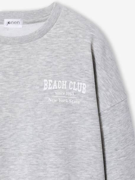 Jonen girl's essential sweatshirt marl grey - vertbaudet enfant 