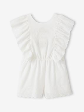 -Combishort brodée coton