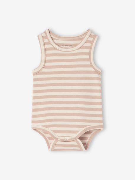 Lot 3 bodies bébé sans manches coton bio bleu - vertbaudet enfant 