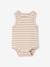 Pack of 3 sleeveless organic cotton bodysuits. blue - vertbaudet enfant 