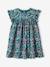 Ruffled, Short Sleeve Dress with Prints, for Girls emerald green+pale pink+printed white - vertbaudet enfant 