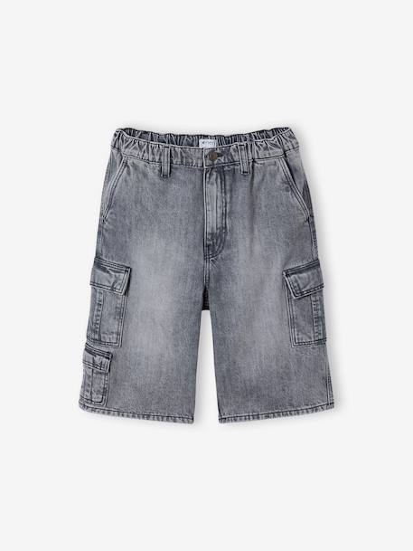 Skater Shorts, JONEN bleached denim+denim grey - vertbaudet enfant 