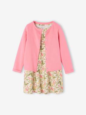 -Ensemble fille robe + gilet