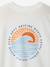 T-Shirt with Front/Back Motif, Faded Effect, JONEN aqua green+ecru - vertbaudet enfant 
