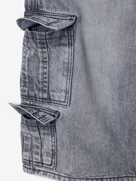 Skater Shorts, JONEN bleached denim+denim grey - vertbaudet enfant 