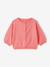 Basics Knitted Cardigan, Embroidered Heart, for Babies coral+white - vertbaudet enfant 