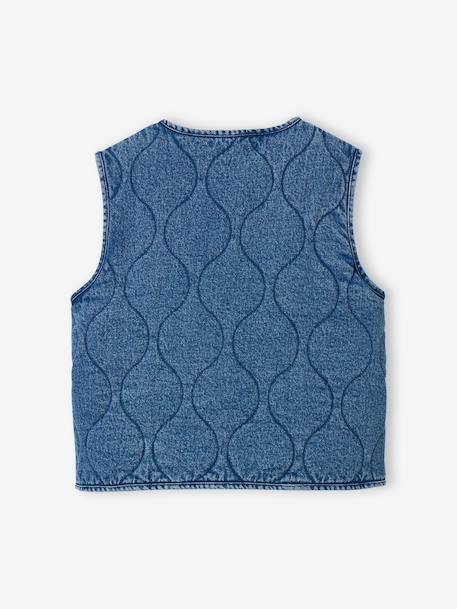 Denim sleeveless jacket medium blue - vertbaudet enfant 