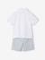 Boy's polo shirt and shorts set striped green - vertbaudet enfant 