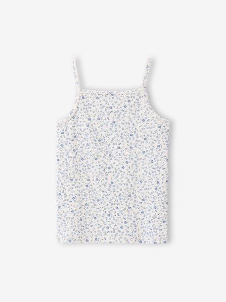 Pack of 3 ribbed tank tops for girls ecru - vertbaudet enfant 