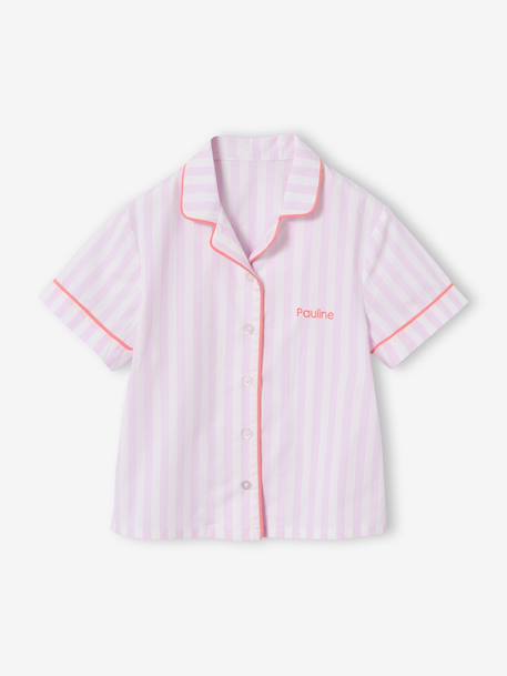Short-sleeved pyjama playsuit to customise lilac - vertbaudet enfant 