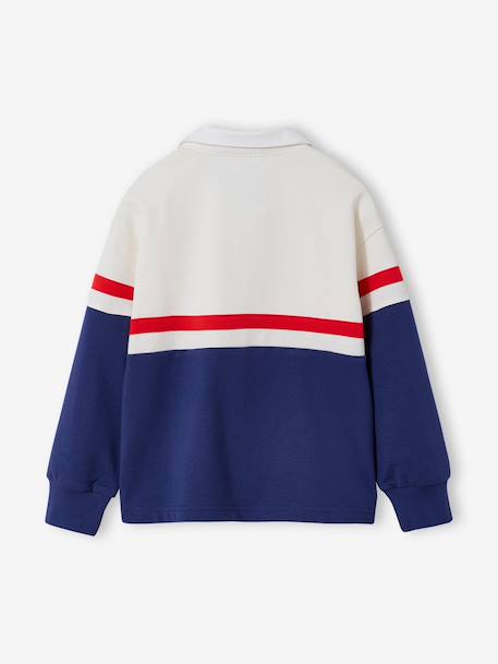 Polo-neck long-sleeved sweatshirt ink blue - vertbaudet enfant 