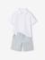 Boy's polo shirt and shorts set striped green - vertbaudet enfant 
