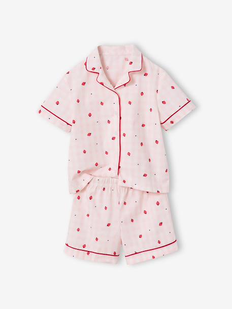 Strawberry short pyjamas set pale pink - vertbaudet enfant 