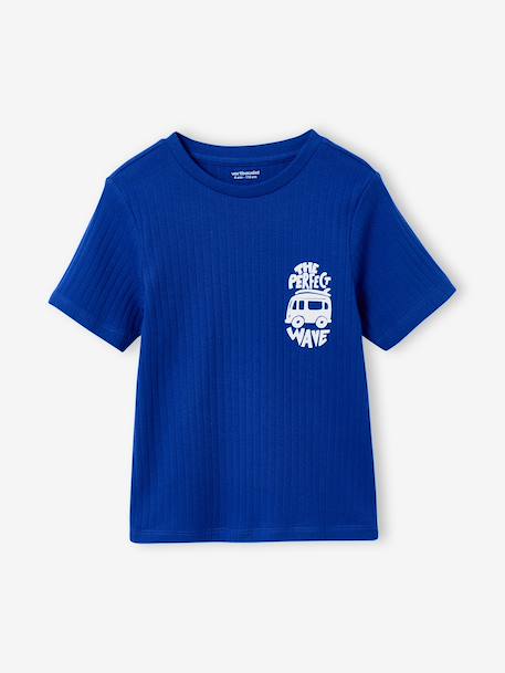 Ribbed pyjama short set for boys electric blue - vertbaudet enfant 
