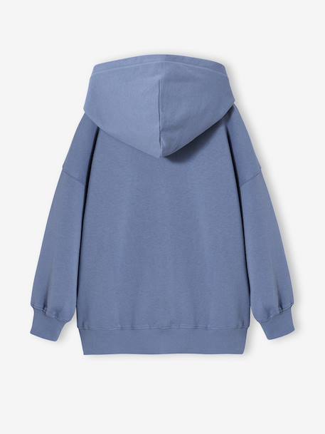 Zipped oversized sweatshirt grey blue - vertbaudet enfant 