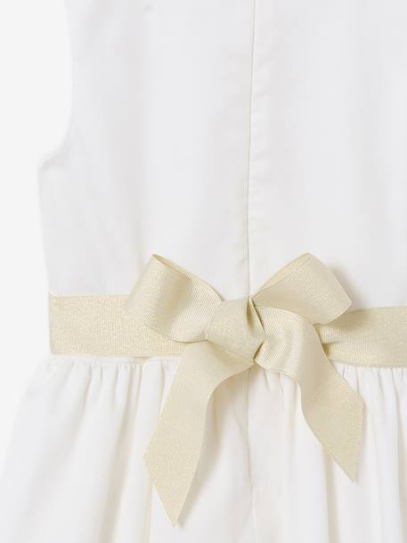 Set of skater dress, bolero and band for head accessories for hair sage green+white - vertbaudet enfant 