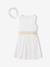 Set of skater dress, bolero and band for head accessories for hair sage green+white - vertbaudet enfant 