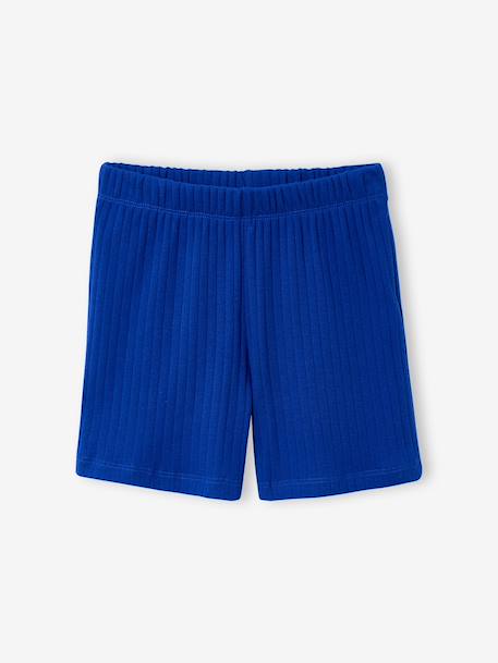 Ribbed pyjama short set for boys electric blue - vertbaudet enfant 
