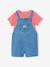 Dungaree and t-shirt set medium blue - vertbaudet enfant 