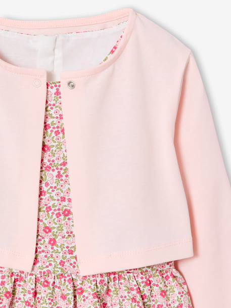 3-piece dress, cardigan and band for head accessories for hair set pale pink - vertbaudet enfant 
