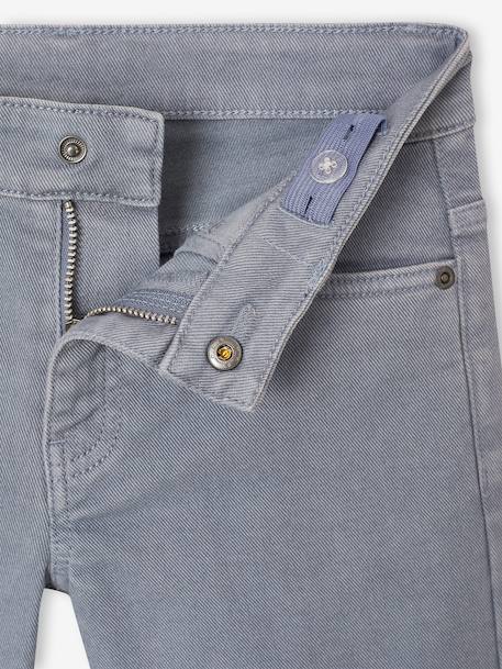 Boy's 5-pocket bermuda shorts clay beige+emerald green+grey blue+terracotta - vertbaudet enfant 