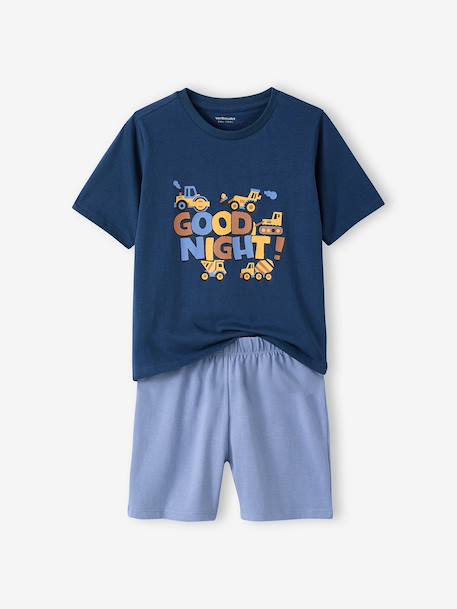 Lot 2 pyjama court et long bleu océan - vertbaudet enfant 