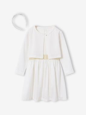 -Ensemble robe patineuse boléro serre-tête