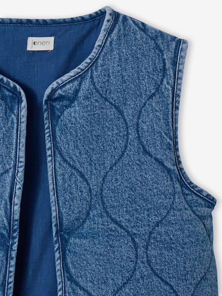 Denim sleeveless jacket medium blue - vertbaudet enfant 
