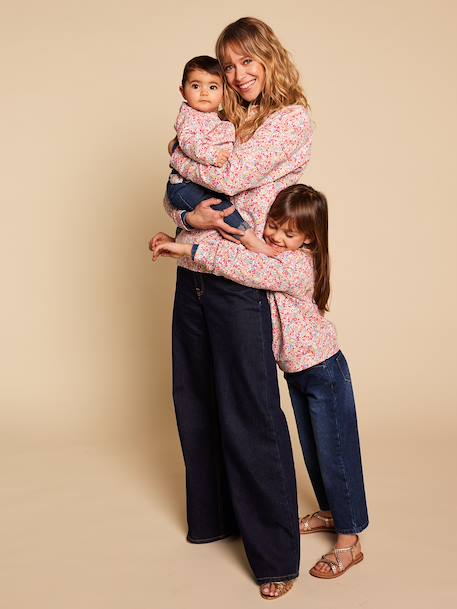 Girl's floral print sweatshirt multicoloured - vertbaudet enfant 