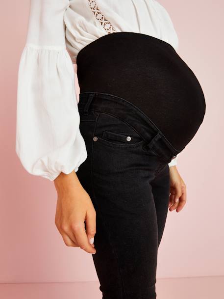 Regular Maternity Straight Jeans - Inside Leg 30' Black+Dark Blue - vertbaudet enfant 