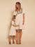 Cotton gauze dress with embroidered details sandy beige - vertbaudet enfant 