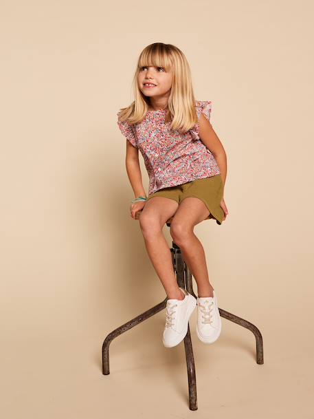 Girl's cotton gauze shorts - family capsule olive - vertbaudet enfant 