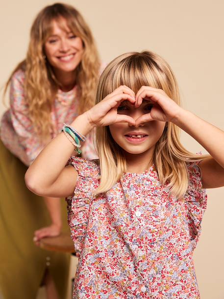 Girl's cotton gauze shorts - family capsule olive - vertbaudet enfant 