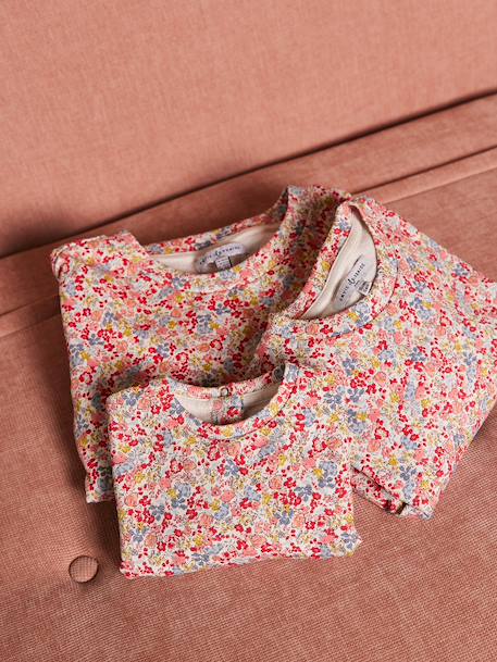 Girl's floral print sweatshirt multicoloured - vertbaudet enfant 