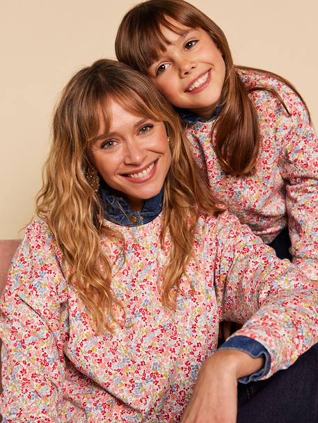 Sweat femme imprimé fleuri Capsule mère-fille multicolore - vertbaudet enfant 