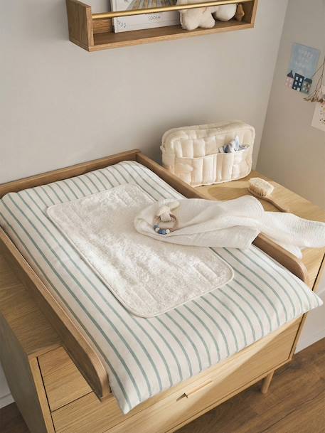Cover for Changing Mattress, Hanoi multicoloured+printed beige+sage green+WHITE LIGHT ALL OVER PRINTED - vertbaudet enfant 