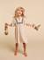Girl's embroidered gauze dress, knee-length sandy beige - vertbaudet enfant 