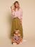 Long cotton gauze skirt olive - vertbaudet enfant 