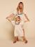 Cotton gauze dress with embroidered details sandy beige - vertbaudet enfant 