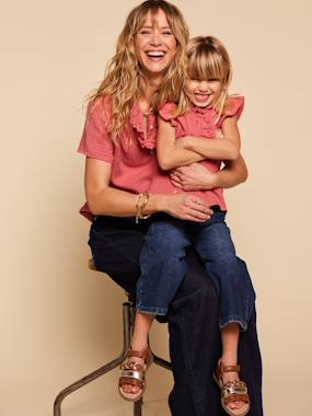 Blouse femme volant gaze Capsule mère-fille - vertbaudet enfant -Blouse femme volant gaze Capsule mère-fille