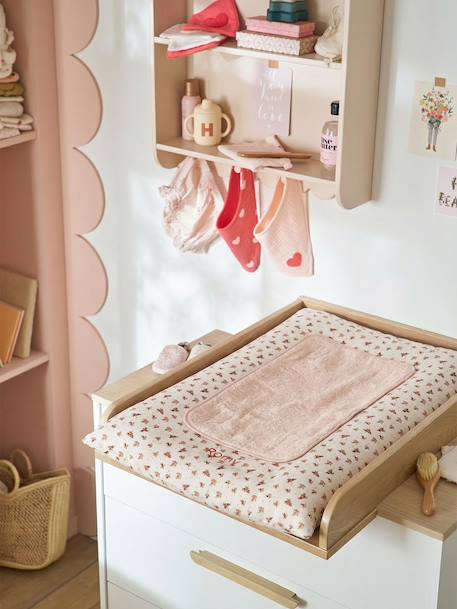 Cover for Changing Mattress, Hanoi multicoloured+printed beige+sage green+WHITE LIGHT ALL OVER PRINTED - vertbaudet enfant 