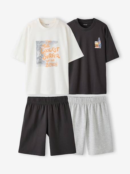 Lot 2 pyjama short surf anthracite - vertbaudet enfant 