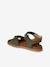 Hook-&-Loop Leather Sandals for Children khaki+navy blue+sandy beige - vertbaudet enfant 