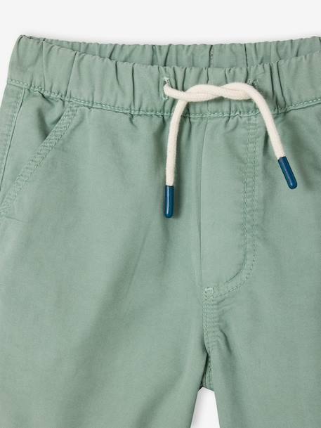 Elasticated bermuda shorts for boys denim blue+fir green+pastel yellow - vertbaudet enfant 