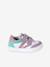 Leather trainers with hook and loop tape for babies set purple - vertbaudet enfant 