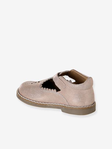 Leather Mary Janes for Babies, Designed for First Steps rosy+white - vertbaudet enfant 