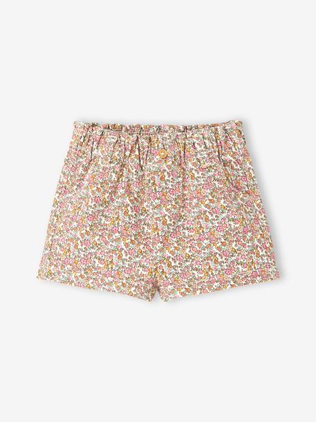 Floral print baby short ecru - vertbaudet enfant 