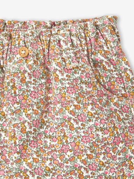 Floral print baby short ecru - vertbaudet enfant 