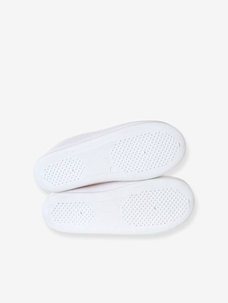 Elasticated Canvas Slippers for Children pale pink+printed pink+rose - vertbaudet enfant 